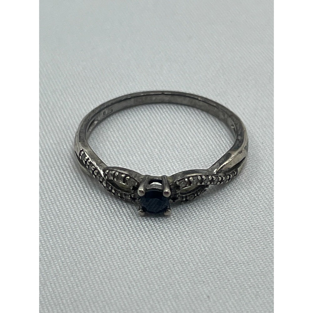 STERLING SILVER .925 VINTAGE BLACK ONYX IN SILVER SIZE 8.75